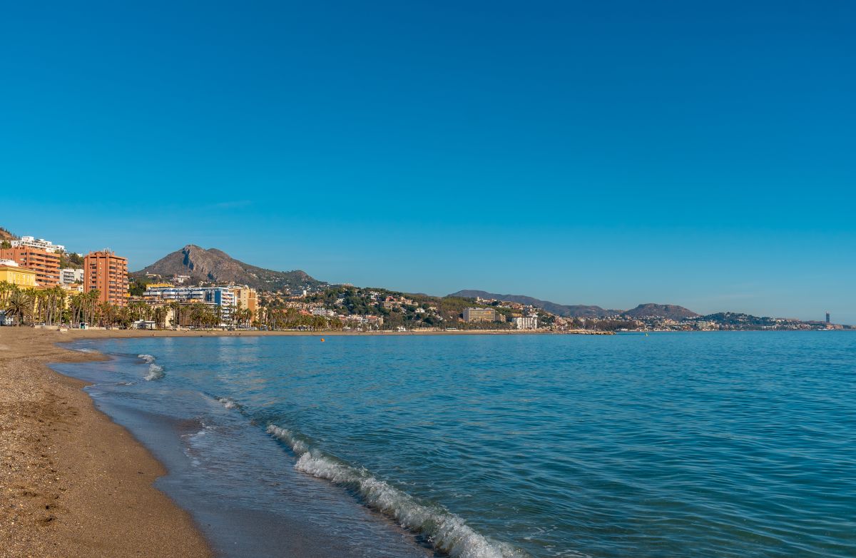 Málaga strand og promenade